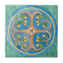 Kleine Keramik im sizilianischen Stil "Lemon Trees Fliese