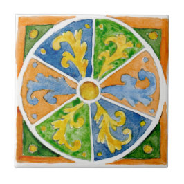 Kleine Keramik im sizilianischen Stil "San Vito" Fliese