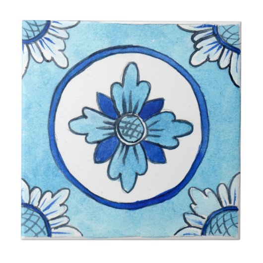 Kleine Keramik Kachel sizilianischen Stil "Castell (Vorderseite)