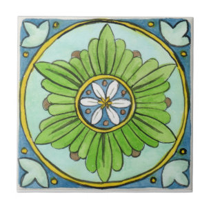 Kleine Keramik Kachel Sizilien inspiriert "Mozia"