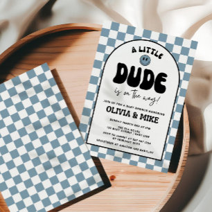 Kleine Kerl Baby Shower Einladung, Rad kleiner Dud Einladung
