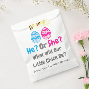 Kleine Kick Gender Reveal Geschenktütchen