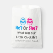 Kleine Kick Gender Reveal Geschenktütchen (Vorderseite)