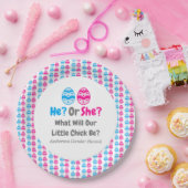 Kleine Kick Gender Reveal Pappteller (Party)