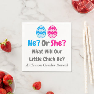 Kleine Kick Gender Reveal Serviette