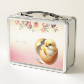 Kleine Kick Hatching Floral Metal Lunch Box (Rückseite)