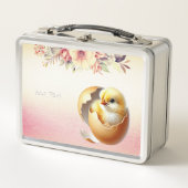 Kleine Kick Hatching Floral Metal Lunch Box (Vorderseite)