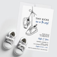 Kleine Kicks sind auf dem Weg zum Babyduschenschuh