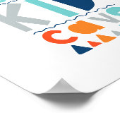 Kleine Kid Cave farbenfrohe Typografie Kinder Poster (Ecke)