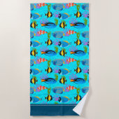 Kleine Kids Ocean Fish Muster Strandtuch (Vorderseite)