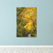 Kleine Kiesstrasse mit Herbstfarbe Leinwanddruck (Insitu (Holzboden))