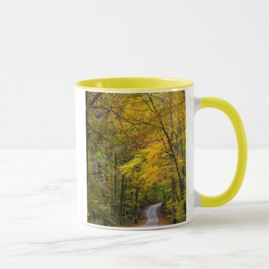 Kleine Kiesstrasse mit Herbstfarbe Tasse (Rechts)