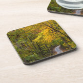 Kleine Kiesstrasse mit Herbstfarbe Untersetzer (Linke Seite)