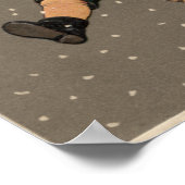 Kleine Kinder mit Regenschirmen Poster (Ecke)