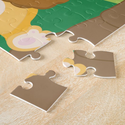 Kleine Kinder Safari Jungle Tiere und Vorname Puzzle (Seite)