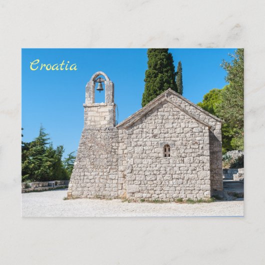 Kleine Kirche auf dem Marjan-Hügel bei Split - Kro Postkarte (Vorderseite)