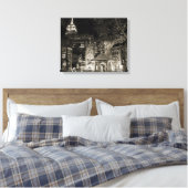 KLEINE KIRCHE GROSSE STADT Gestrickte Leinwand Pri (Insitu (Schlafzimmer))