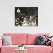 KLEINE KIRCHE GROSSE STADT Gestrickte Leinwand Pri (Insitu (Wohnzimmer))