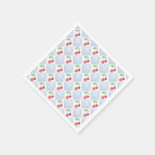 Kleine Kirsche auf dem Weg Blue Baby Boy Dusche Serviette (Ecke)