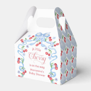 Kleine Kirsche Blaues Schleifen-Baby-Jungen-Baby-P Geschenkschachtel