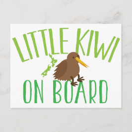 Kleine Kiwi an Bord (Niedliche neuseeländische Mut Postkarte