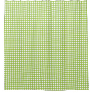 Kleine klassische Gingham-Karo-Karo-Muster Grün Duschvorhang