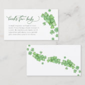 Kleine Kleeblatt Babyduschbücher für Babykarten Visitenkarte (Vorne/Hinten)