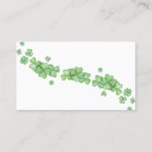 Kleine Kleeblatt Babyduschbücher für Babykarten Visitenkarte (Rückseite)