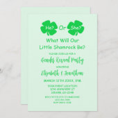 Kleine Kleeblatt-Geschlechtsoffenbarung Einladung (Vorne/Hinten)