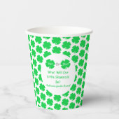 Kleine Kleeblatt-Geschlechtsoffenbarung Pappbecher (Vorderseite)