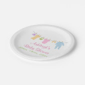 Kleine Kleiderdusche Pappteller (Schrägansicht)