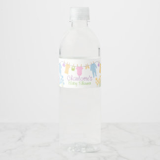 Kleine Kleiderdusche Wasserflaschenetikett
