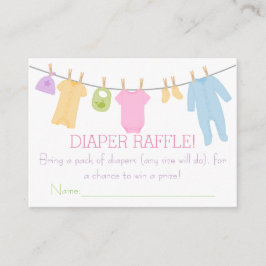 Kleine Kleidung Baby Dusche Windeln Raffle Tickets Begleitkarte