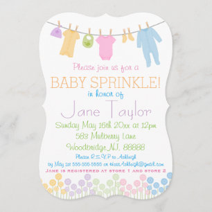 Kleine Kleidung Baby Sprinkle Einladung