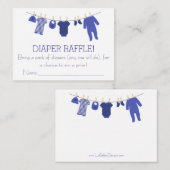 Kleine Kleidungsstücke, Windeln, Raffelkarten Begleitkarte (Vorne/Hinten)