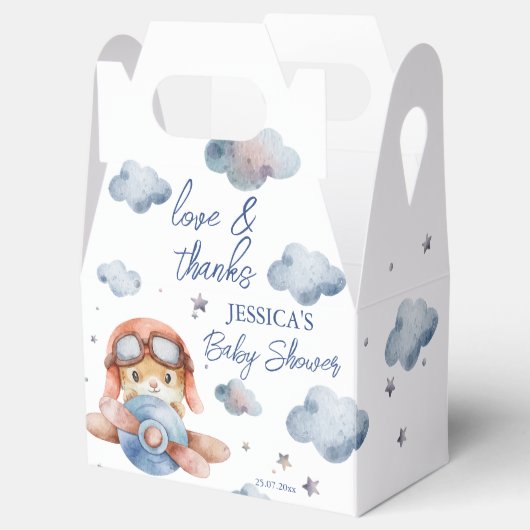 Kleine kleine Babydusche für Piloten Geschenkschachtel (Geöffnet)