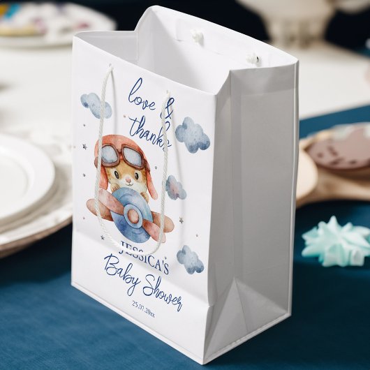 Kleine kleine Babydusche für Piloten Mittlere Geschenktüte