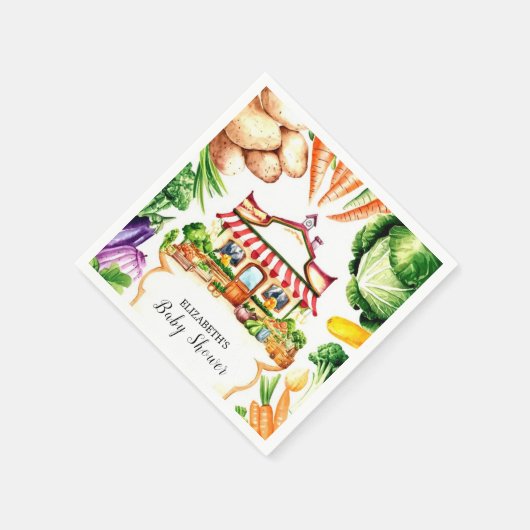 Kleine kleine Dusche auf dem Markt für Kleinbauern Serviette (Ecke)