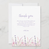 Kleine kleine Wildblume Garden Babydusche Dankeskarte (Vorderseite)