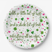 Kleine Kleinigkeit Irish Luck-9in Paper Teller (Vorderseite)