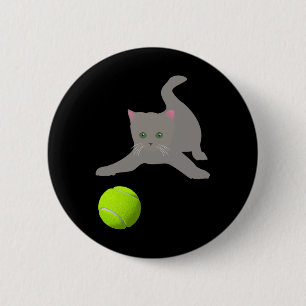 Kleine Kleinigkeit mit einer Tennisball Katze Button