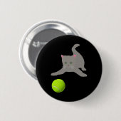 Kleine Kleinigkeit mit einer Tennisball Katze Button (Vorne & Hinten)