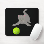 Kleine Kleinigkeit mit einer Tennisball Katze Mousepad (Mit Mouse)