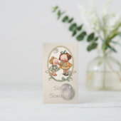 Kleine Kleinkind-Vintage Visitenkarte (Stehend Vorderseite)