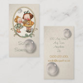 Kleine Kleinkind-Vintage Visitenkarte (Vorne/Hinten)