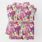 Kleine Kneipe | Farbiges Weihnachtsmuster Geschenkpapier Set (Beispiel)