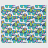 Kleine Kneipe | Fröhliches Grinchmas farbiges Must Geschenkpapier (Flach)