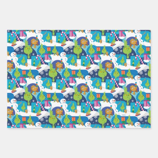 Kleine Kneipe | Fröhliches Grinchmas farbiges Must Geschenkpapier Set (Vorderseite)
