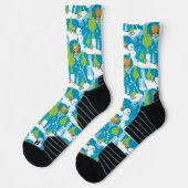 Kleine Kneipe | Merry Grinchmas Aquamarines Muster Socken (Links)