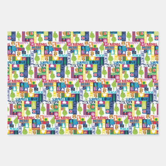 Kleine Kneipen und Freunde | Farbenfrohe Weihnacht Geschenkpapier Set (Vorderseite 2)